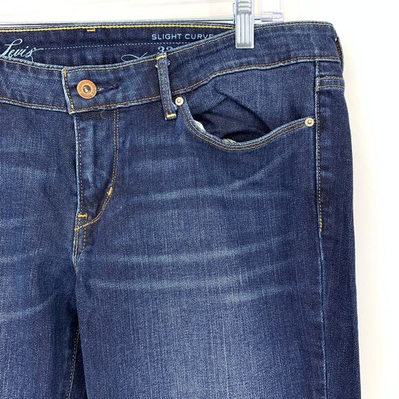 Levi's Slight Curve Skinny Boot Jeans Womens Size 32 X 30 Medium Wash Low Rise - Picture 4 of 7